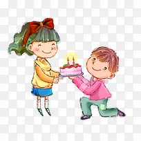 过生日的人物设计矢量图-空若网 过生日的人物设计矢量图-空若网