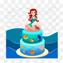 美人鱼蛋糕-空若网 美人鱼蛋糕-空若网