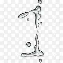 创意水元素阿拉伯数字-空若网 创意水元素阿拉伯数字-空若网