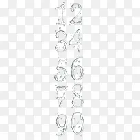 创意水元素阿拉伯数字矢量素材-空若网 创意水元素阿拉伯数字矢量素材-空若网