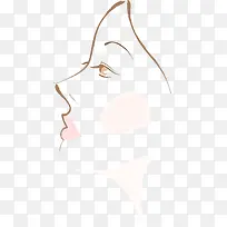 手绘美女侧脸-空若网 手绘美女侧脸-空若网