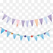 水彩彩旗-空若网 水彩彩旗-空若网