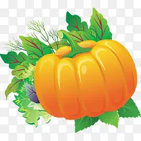 南瓜青菜PNG矢量素材-空若网 南瓜青菜PNG矢量素材-空若网
