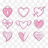 矢量心形草图-空若网 矢量心形草图-空若网