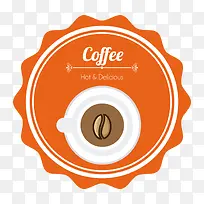 橙色的咖啡馆标志-空若网 橙色的咖啡馆标志-空若网