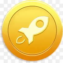 金币中的卡通火箭卡通-空若网 金币中的卡通火箭卡通-空若网