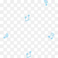 蓝色音符漂浮-空若网 蓝色音符漂浮-空若网