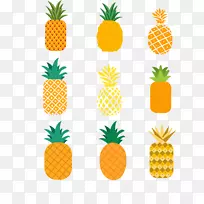菠萝黄色水果-菠萝套装-空若网 菠萝黄色水果-菠萝套装-空若网