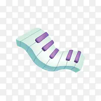 卡通白色琴键钢琴-空若网 卡通白色琴键钢琴-空若网