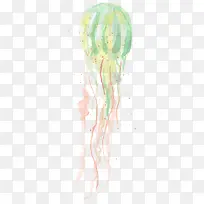 海洋生物手绘多彩水母-空若网 海洋生物手绘多彩水母-空若网