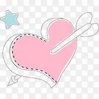 粉色心形插画-空若网 粉色心形插画-空若网