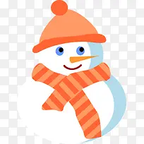橙色卡通雪人-空若网 橙色卡通雪人-空若网