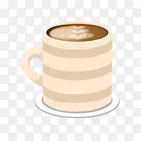 条纹马克杯咖啡爱心饮料手绘牛奶-空若网 条纹马克杯咖啡爱心饮料手绘牛奶-空若网