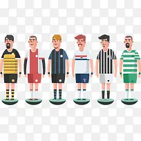 彩色扁平化球队元素-空若网 彩色扁平化球队元素-空若网