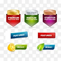 水晶按钮 促销签 异形图标-空若网 水晶按钮 促销签 异形图标-空若网