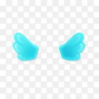 蓝色翅膀文字装饰banner-空若网 蓝色翅膀文字装饰banner-空若网