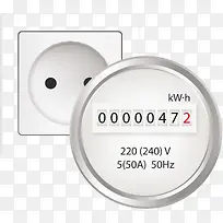 矢量白色家庭电表-空若网 矢量白色家庭电表-空若网