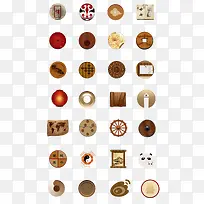 古风素材矢量按钮-空若网 古风素材矢量按钮-空若网