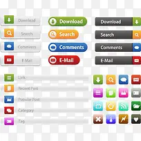 按钮图标合集-空若网 按钮图标合集-空若网