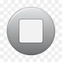 灰色停止按钮图标-空若网 灰色停止按钮图标-空若网