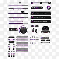 紫色质感UI按钮-空若网 紫色质感UI按钮-空若网