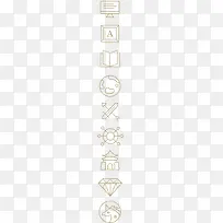 线条图标电脑按钮书地球钻石-空若网 线条图标电脑按钮书地球钻石-空若网