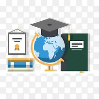 卡通留学教育图形形状-空若网 卡通留学教育图形形状-空若网