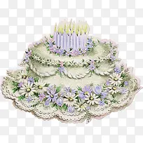 手绘鲜花生日蛋糕-空若网 手绘鲜花生日蛋糕-空若网