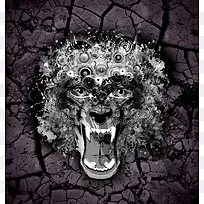 齿轮与老虎插画-空若网 齿轮与老虎插画-空若网