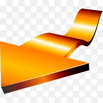 矢量立体橙色动感箭头-空若网 矢量立体橙色动感箭头-空若网