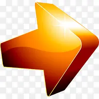 矢量立体橙色箭头-空若网 矢量立体橙色箭头-空若网