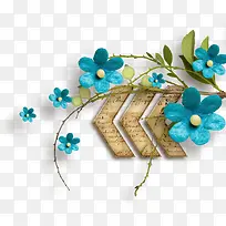 蓝色小花和绿色树枝素材-空若网 蓝色小花和绿色树枝素材-空若网