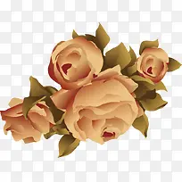 黄色花卉元素玫瑰花-空若网 黄色花卉元素玫瑰花-空若网