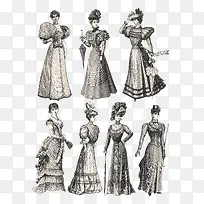 欧美皇室贵妇插画矢量-空若网 欧美皇室贵妇插画矢量-空若网