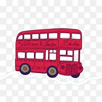 时尚伦敦插画 卡通汽车-空若网 时尚伦敦插画 卡通汽车-空若网