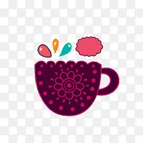 时尚伦敦插画设计 茶杯-空若网 时尚伦敦插画设计 茶杯-空若网