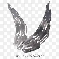 水墨翅膀矢量-空若网 水墨翅膀矢量-空若网