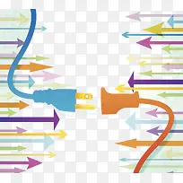 商务电源线插画-空若网 商务电源线插画-空若网