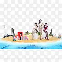 沙滩美女-空若网 沙滩美女-空若网