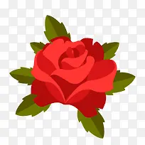装饰矢量卡通扁平化玫瑰花png-空若网 装饰矢量卡通扁平化玫瑰花png-空若网
