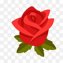 矢量卡通扁平化玫瑰花装饰png-空若网 矢量卡通扁平化玫瑰花装饰png-空若网