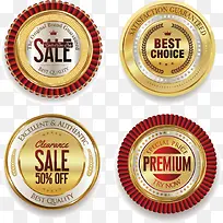 四款红色边框标签矢量素材-空若网 四款红色边框标签矢量素材-空若网