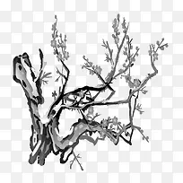 手绘水墨风树枝树干-空若网 手绘水墨风树枝树干-空若网