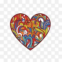 彩色爱心图腾-空若网 彩色爱心图腾-空若网