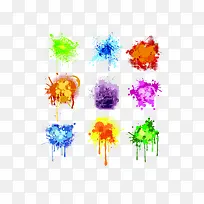 时尚彩色泼墨矢量素材-空若网 时尚彩色泼墨矢量素材-空若网
