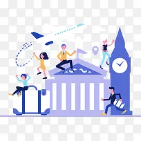 科技矢量办公人物插画设计-空若网 科技矢量办公人物插画设计-空若网