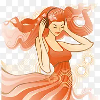 时尚女孩矢量-空若网 时尚女孩矢量-空若网