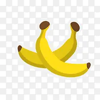 矢量卡通扁平化水果香蕉png-空若网 矢量卡通扁平化水果香蕉png-空若网