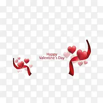 漂浮的红丝带爱心横幅-空若网 漂浮的红丝带爱心横幅-空若网