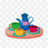 卡通扁平化茶壶-空若网 卡通扁平化茶壶-空若网